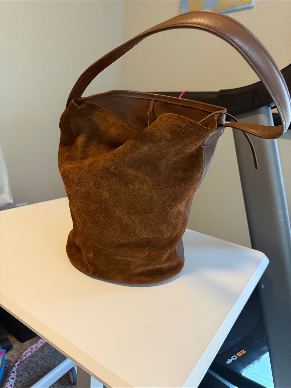 J. Crew Brown Suede Bucket Shoulder Bag